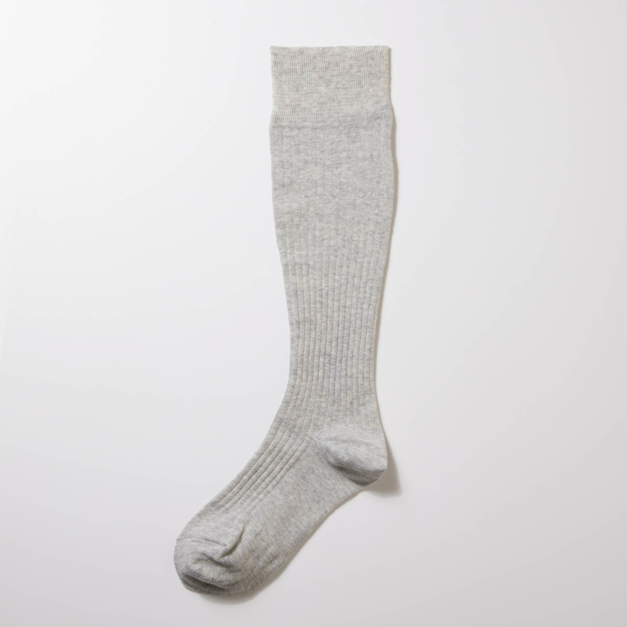 MAEÉ コンプレッションソックス(コットンリブタイプ)ライトグレー