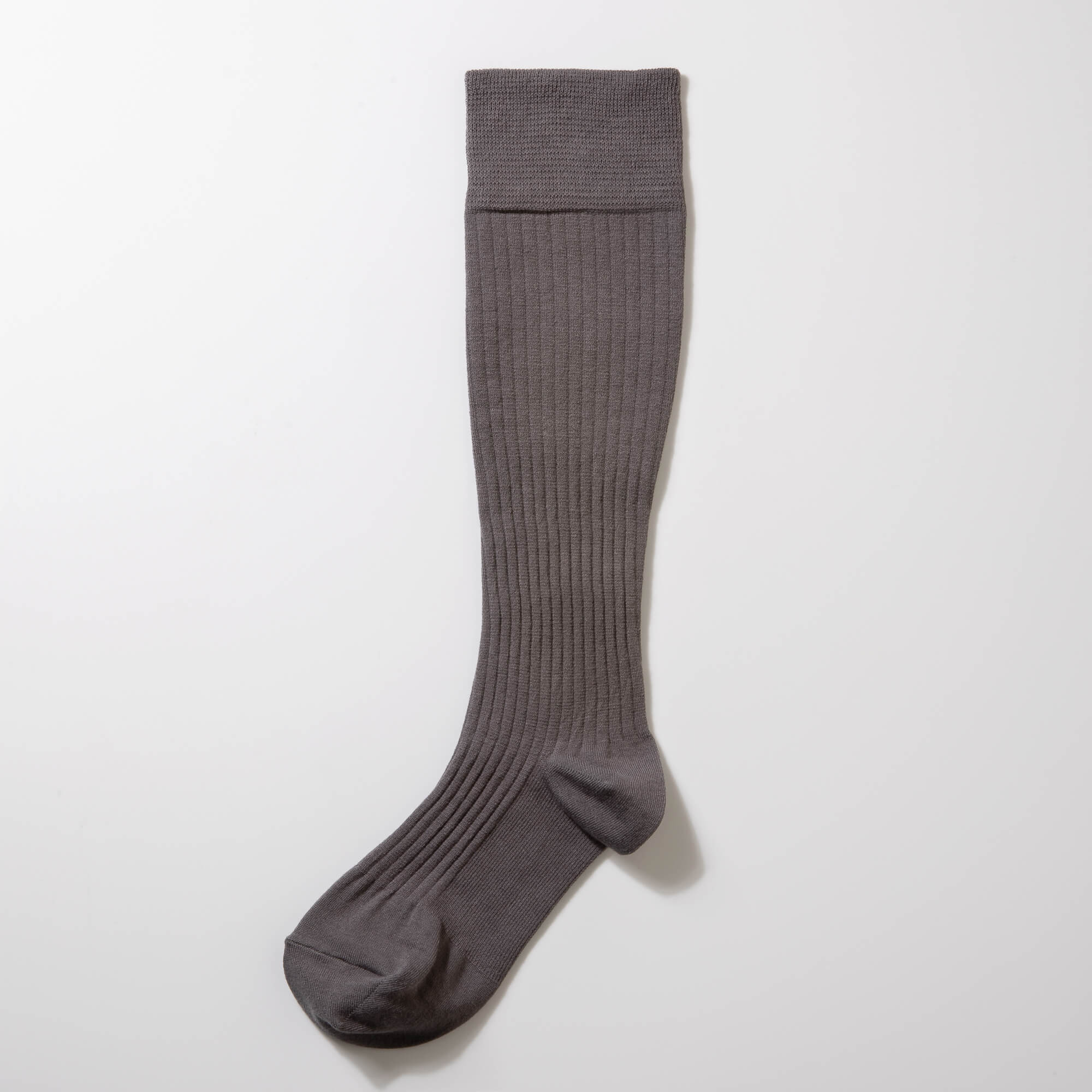 MAEÉ コンプレッションソックス(コットンリブタイプ)ミディアムグレー