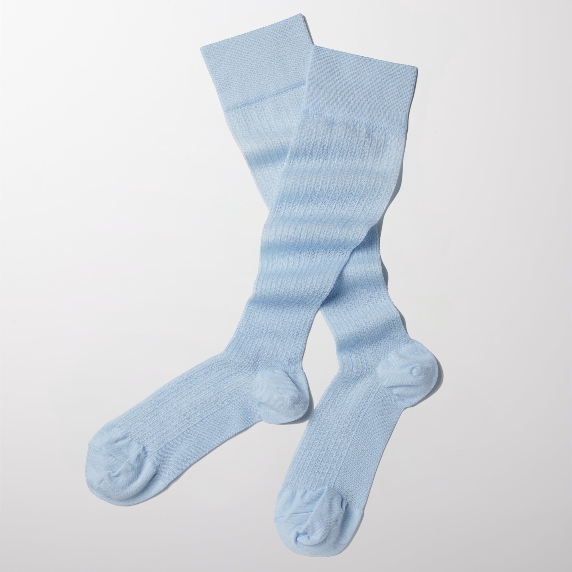 MAEÉ　コンプレッションソックス（コットンシアータイプ）セレストブルー