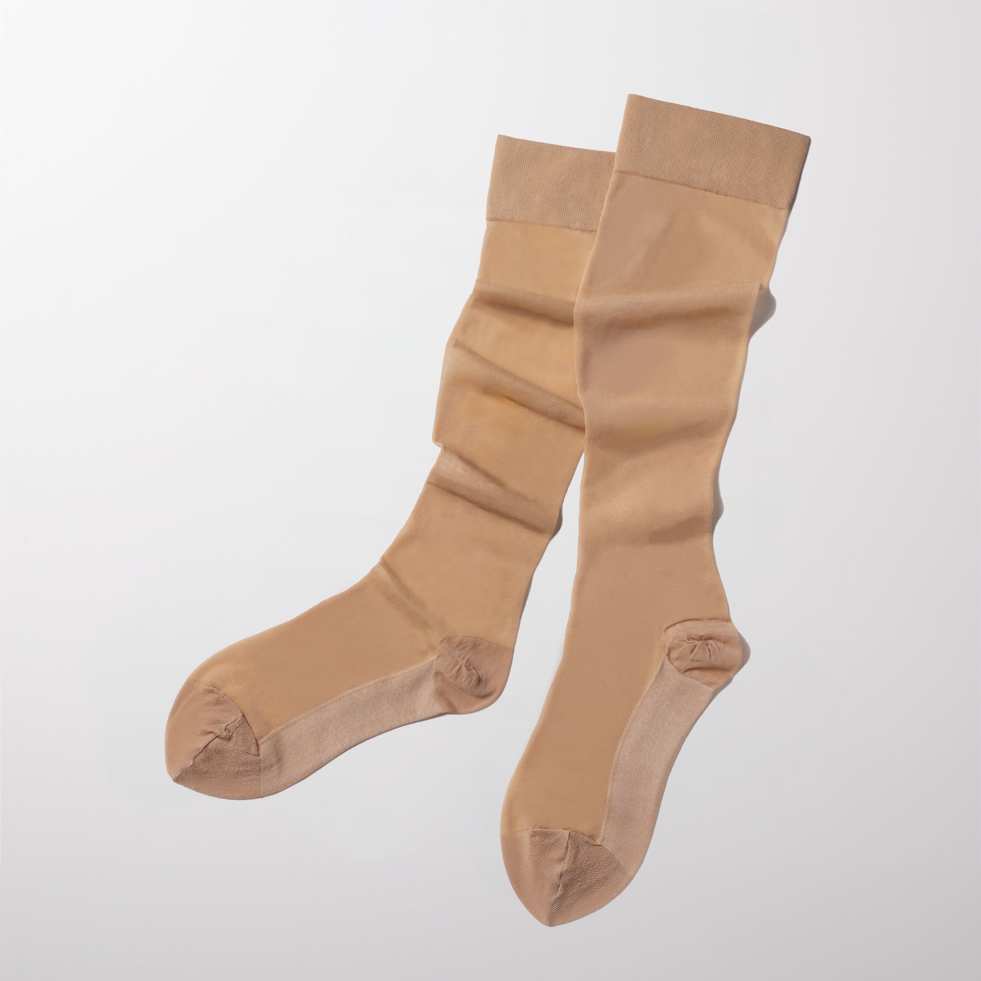 MAEÉ　コンプレッションソックス（シアータイプ）ナチュラルベージュ